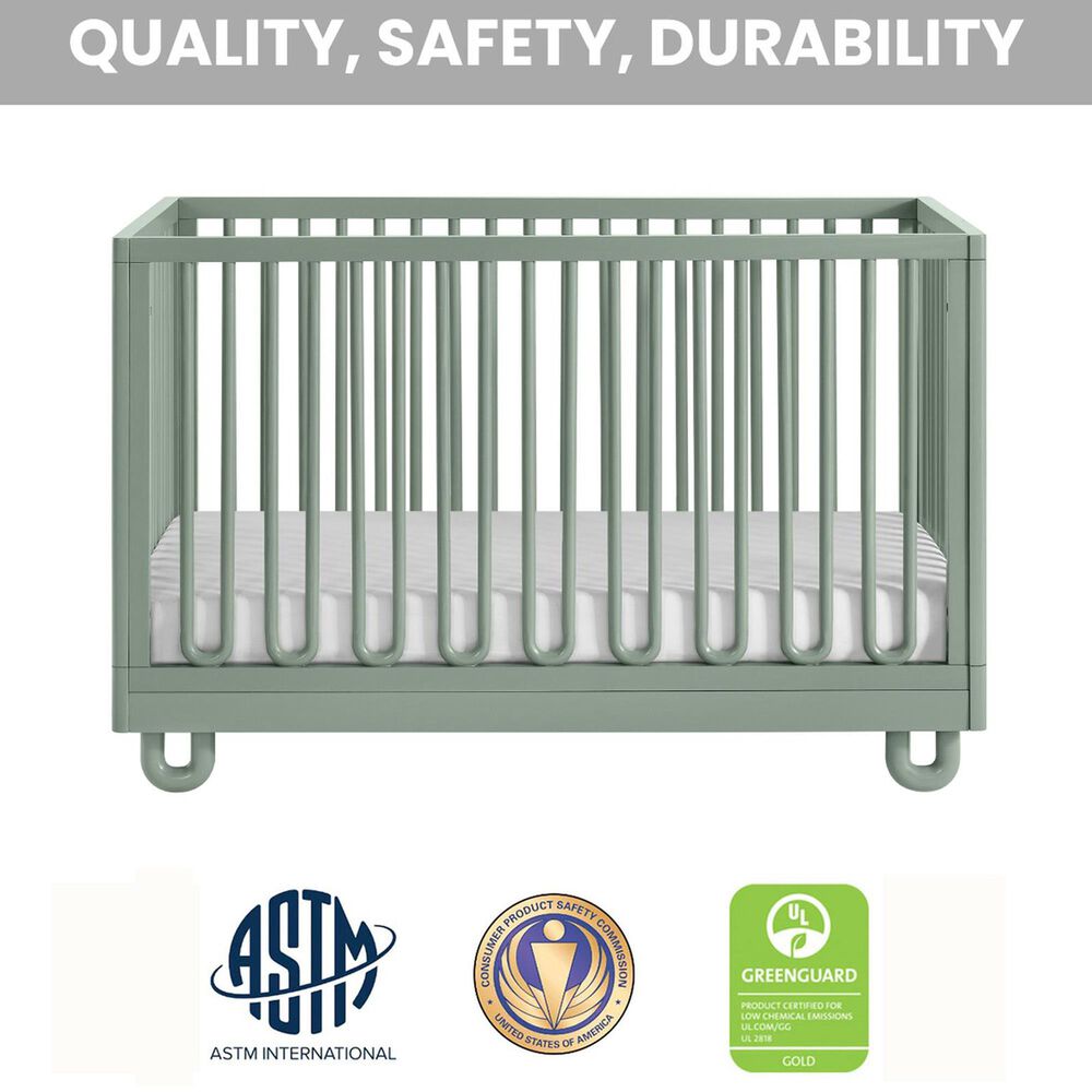 Oxford Baby Meridian 3-in-1 Convertible Crib in Olive Green, , large