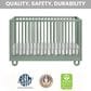 Oxford Baby Meridian 3-in-1 Convertible Crib in Olive Green, , large