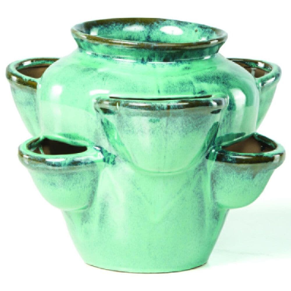 Alfresco Home 6-Pocket Strawberry Patio Jar in Aqua, , large