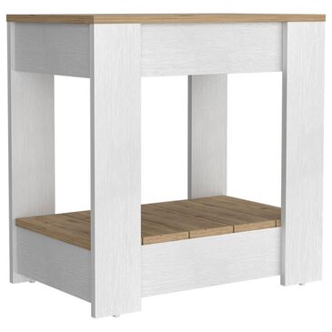 RST Brands Lindon Side Table in White and Golden Oak, , large