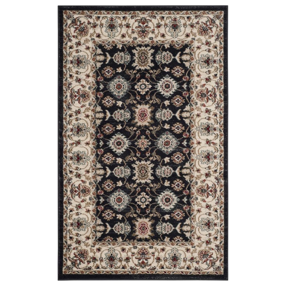 Safavieh Lyndhurst 4" x 6" Navy and Creme Area Rug, , large