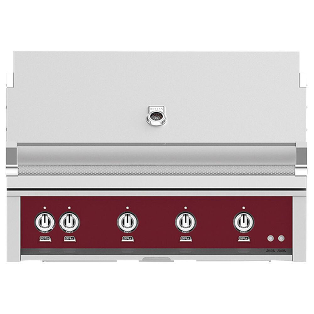 Hestan 42" Built-In Liquid Propane Grill in Tin Roof Burgundy, , large