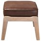 Baxton Studio Sigrid Upholstered Ottoman in Dark Brown, , large