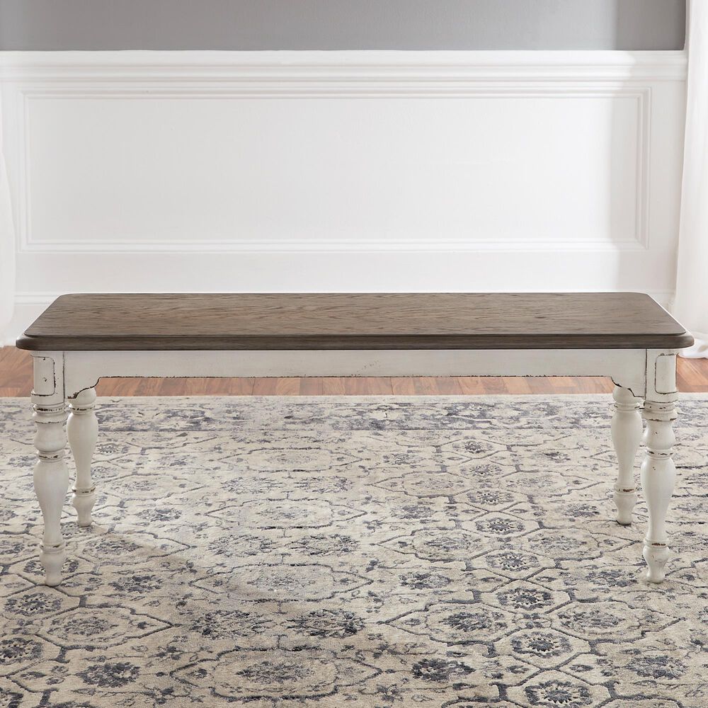 Belle Furnishings Magnolia Manor Nook Bench in White, , large