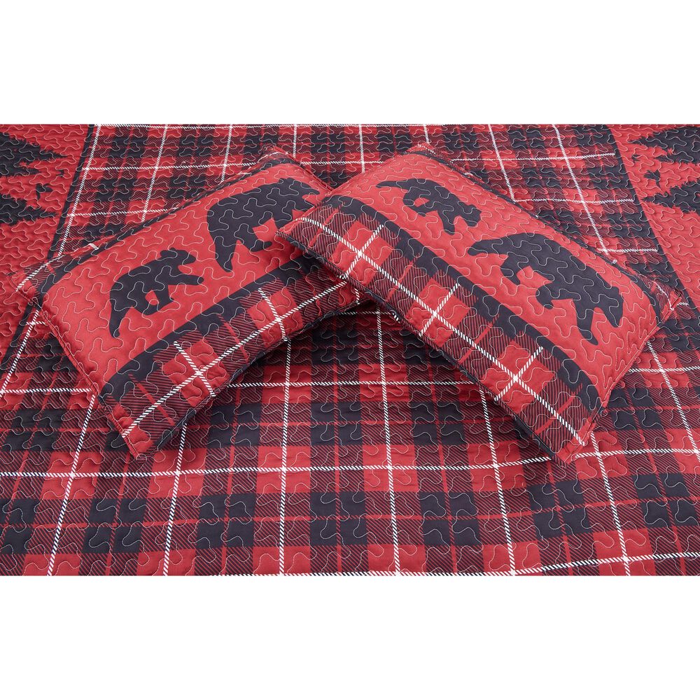 Duke Imports Cabin Life 3-Piece Full/Queen Quilt Set in Red, , large