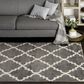 Central Oriental Terrace Tropic Taza 9"10" x 12"10" Stone and Snow Area Rug, , large