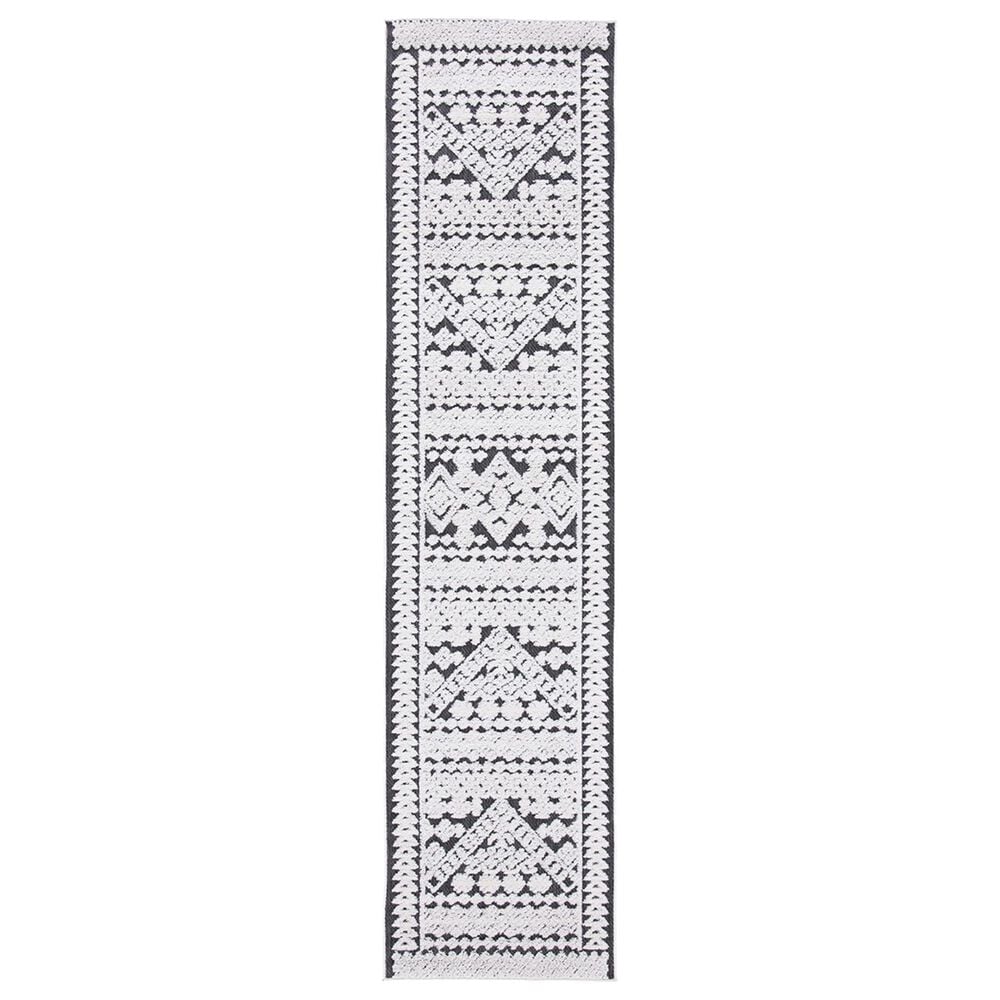 Safavieh Cabana CBN658A 2"2" x 11" Ivory and Grey Indoor/Outdoor Performance Runner, , large