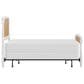 Richlands Furniture Melanie King Poster Panel Wood Bed in White, , large