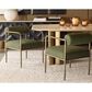 Club Collection By Sunpan Ajani Arm Chair with Copenhagen Olive Cushion in Antique Brass, , large