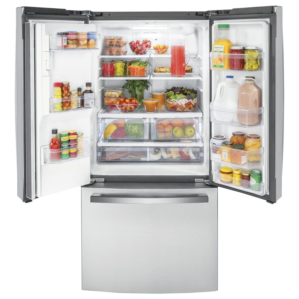 GE Appliances 17.5 Cu. Ft. Counter-Depth French-Door Refrigerator in Fingerprint Resistant Stainless Steel, , large
