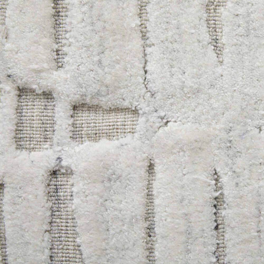Feizy Elias 2&#39;9&quot; x 10&#39; Ivory and Gray Runner, , large