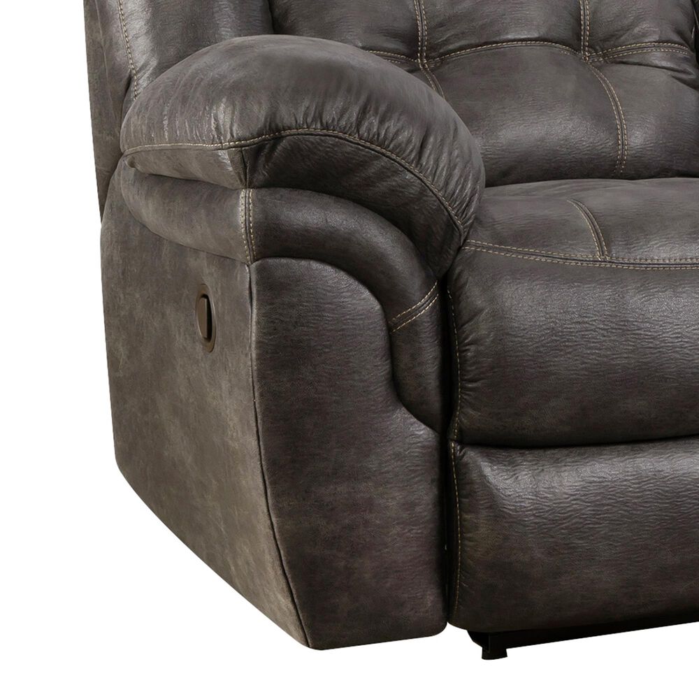Homestretch Frontier Double Manual Reclining Sofa in Steel Gray, , large