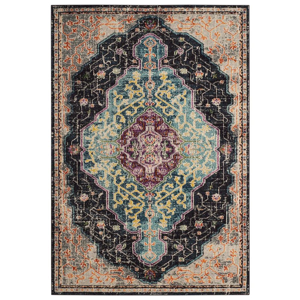 Safavieh Monaco MNC249Z-28 2&#39;2&quot; x 8&#39; Black/Blue Runner, , large