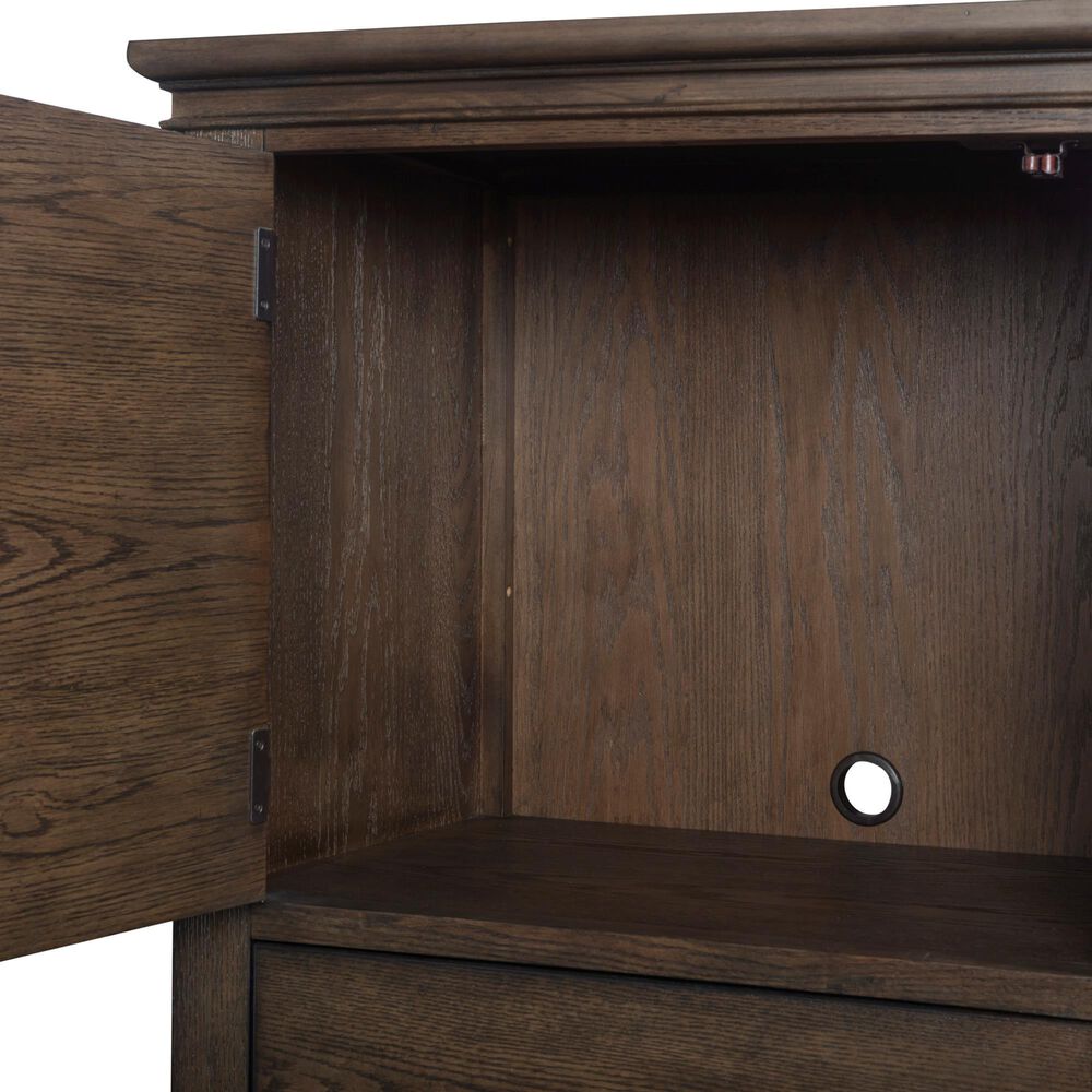 Riva Ridge Oxford 4 Drawer Chiffarobe with Clothing Rod in Cocoa, , large