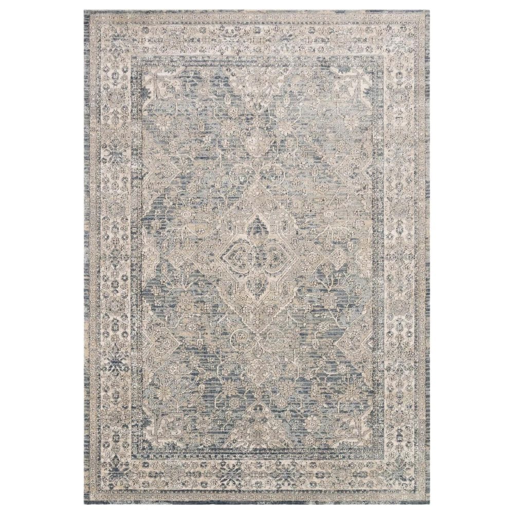 Loloi II Teagan TEA-04 5"3" x 7"6" Sky and Natural Area Rug, , large