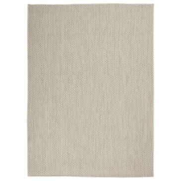 Nourison Courtyard Ivory and Silver 5" x 7" Indoor/Outdoor Area Rug, , large