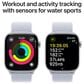 Apple Watch Series 10 GPS + Cellular 46mm Silver Aluminum Case with Blue Cloud Sport Loop, , large