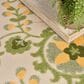 Nourison Aloha ALH17 7"10" x 10"6" Ivory and Green Indoor/Outdoor Area Rug, , large
