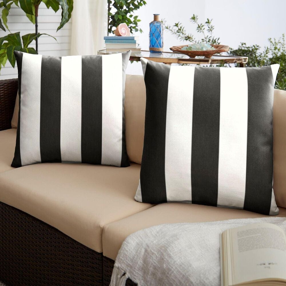 Sorra Home Sunbrella 22" Pillow in Cabana Classic (Set of 2), , large