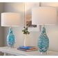 LumiSource Rocca Glass Table Lamp in Sapphire Blue, White, Brushed Nickel and Clear (Set of 2), , large