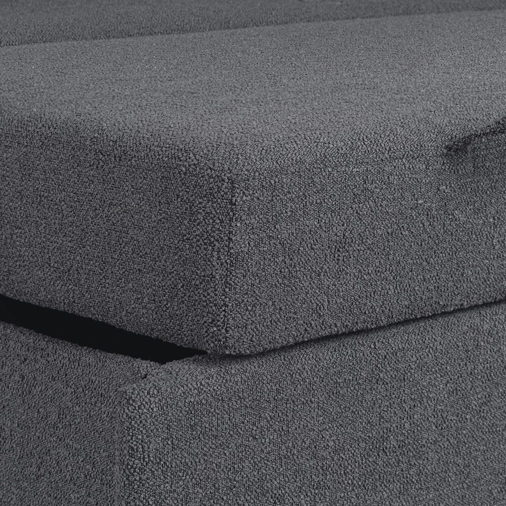 Lifestyle Solutions Galloway Convertible Sofa in Charcoal, , large