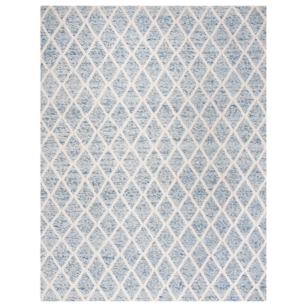 Safavieh Natura NAT711B 8" x 10" Ivory and Blue Area Rug, , large