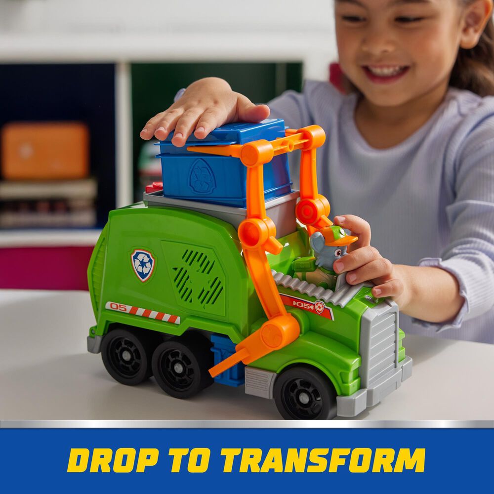 PAW Patrol PAW Patrol Rocky's Crush N' Roll Recycling Truck Vehicle, , large