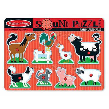 Melissa & Doug Farm Animals Sound Puzzle - 8 Pieces, , large