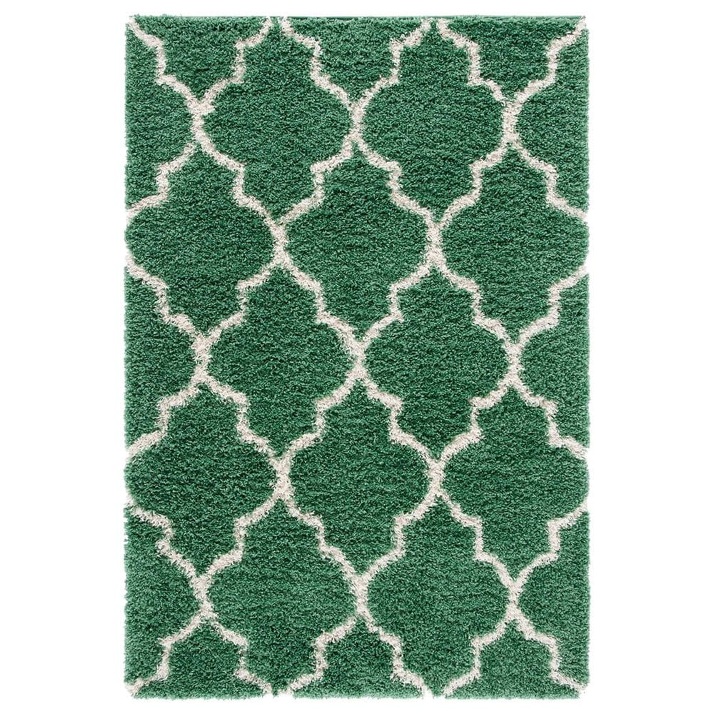 Safavieh Venus Shag 4" x 6" Green and Ivory Area Rug, , large