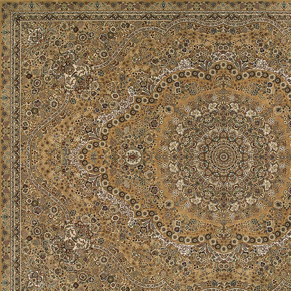 Oriental Weavers Masterpiece 8022J 9&#39;10&quot; x 12&#39;10&quot; Gold Area Rug, , large