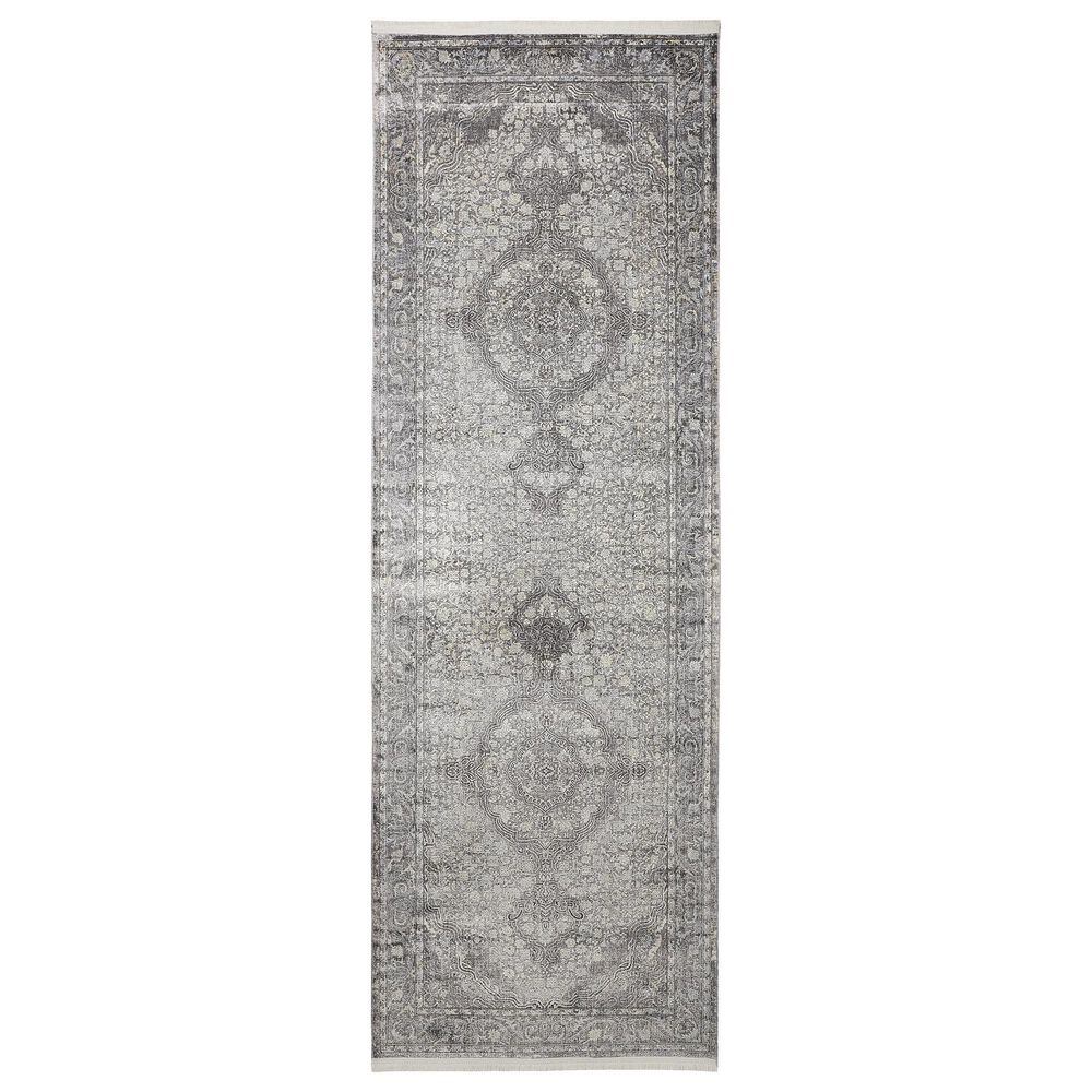 Feizy Sarrant 2"8" x 12" Charcoal Runner, , large