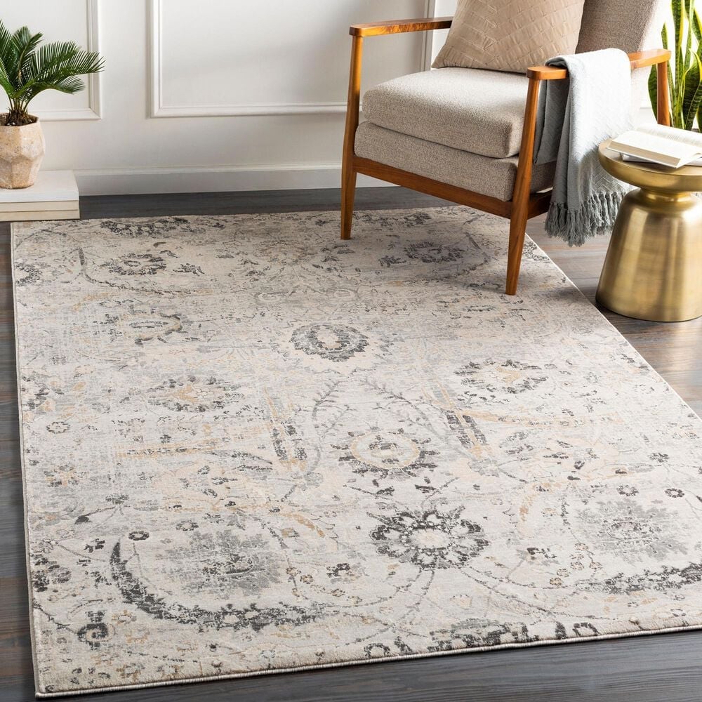 Surya Indigo 4&#39;2&quot; x 5&#39;7&quot; Charcoal, Mustard, Black, Beige, Gray and Off-White Area Rug, , large