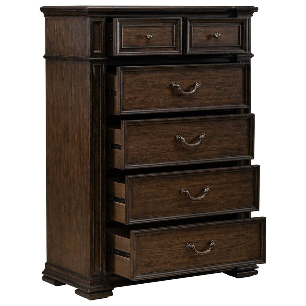 Belle Furnishings Provence Park 6-Drawer Chest in Chateau Brown, , large