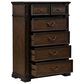 Belle Furnishings Provence Park 6-Drawer Chest in Chateau Brown, , large