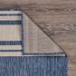 L&R Resources Seaside 1"10" x 3" Navy and White Indoor/Outdoor Area Rug, , large