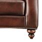 Hydeline Hampton Leather Stationary Sofa in Brown, , large