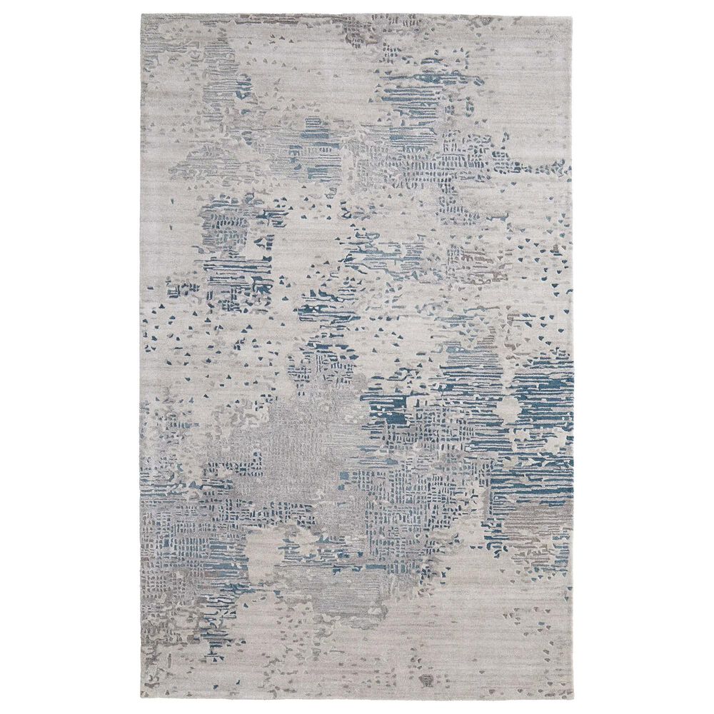 Feizy Zarah 9" x 12" Beige and Blue Area Rug, , large