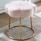 Linon Home Decor Seraphina Vanity Stool with Pink Cushion in Gold, , large