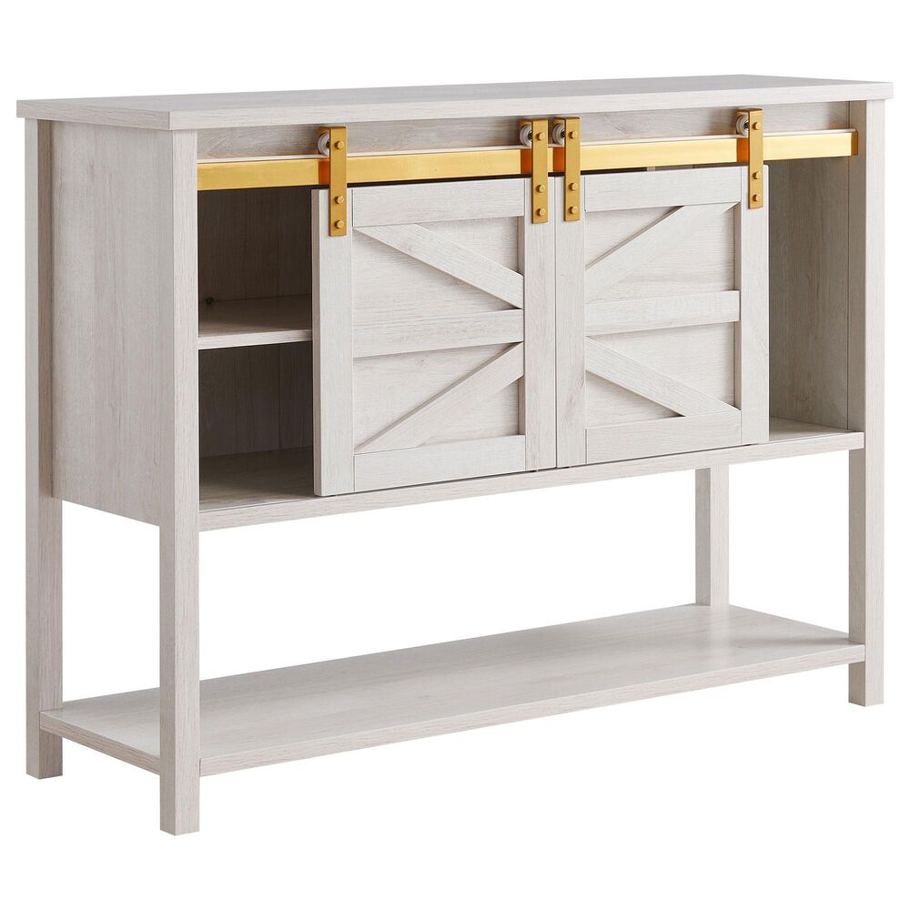Furniture of America Bazan Buffet in White Oak and Gold, , large