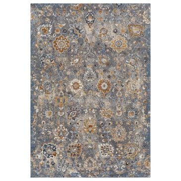 Surya Tuscany TUS-2333 Gray, Light Beige, Cream, Dusty Coral, Brown, Blue, Bright Yellow and Dark Blue 12" x 15" Area Rug, , large