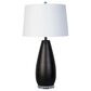 Classy Art Wholesalers Obsidian Drift Concrete and Crystal Table Lamp in Black, , large