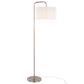 LumiSource Puck 63" Metal Floor Lamp in Brushed Nickel, , large