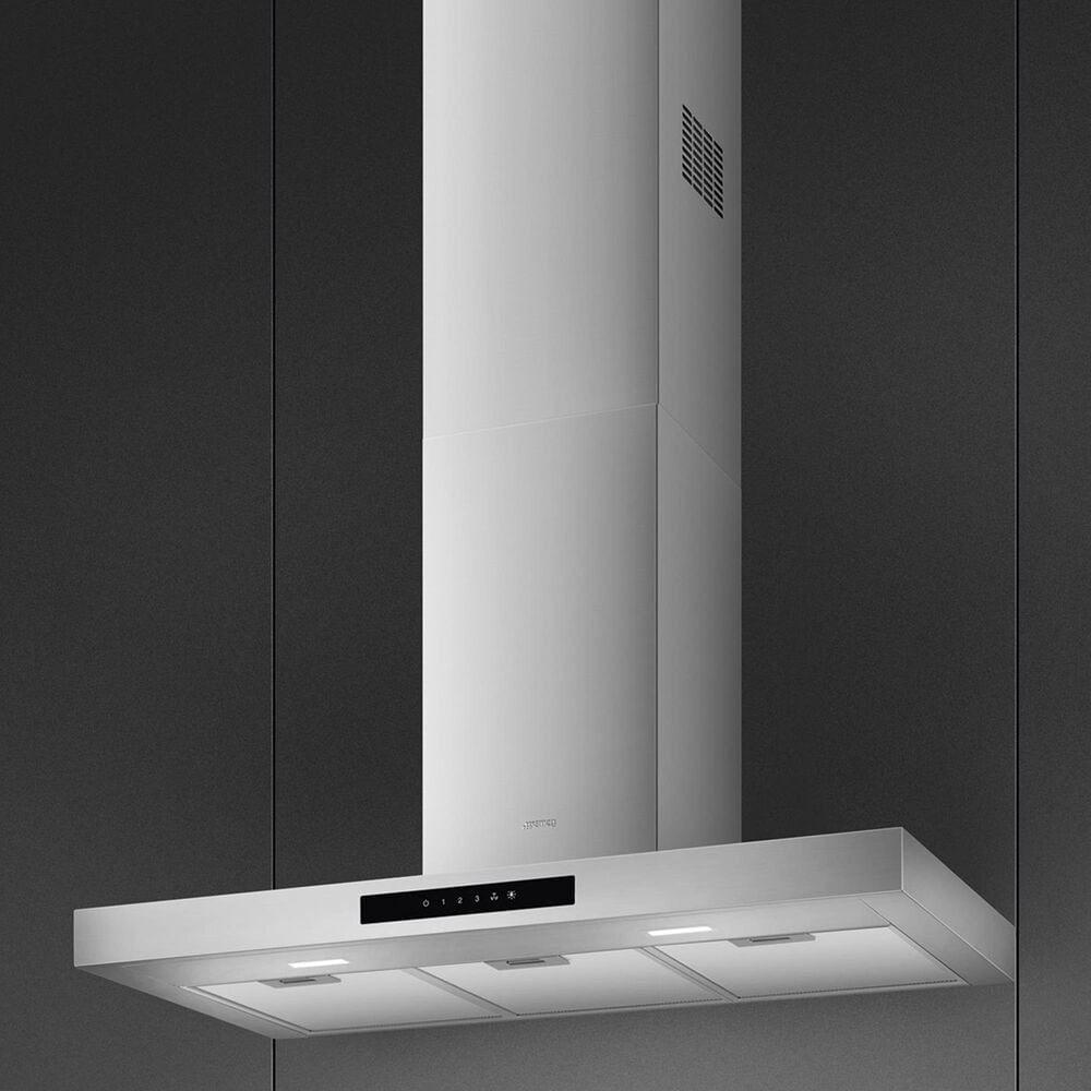 SMEG 36" Flat T-Shape Universal Brushed Hood in Stainless Steel, , large