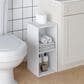 HOMLUX 2-Tier Space Saving Storage Bookcase with Adjustable Shelf in White, , large