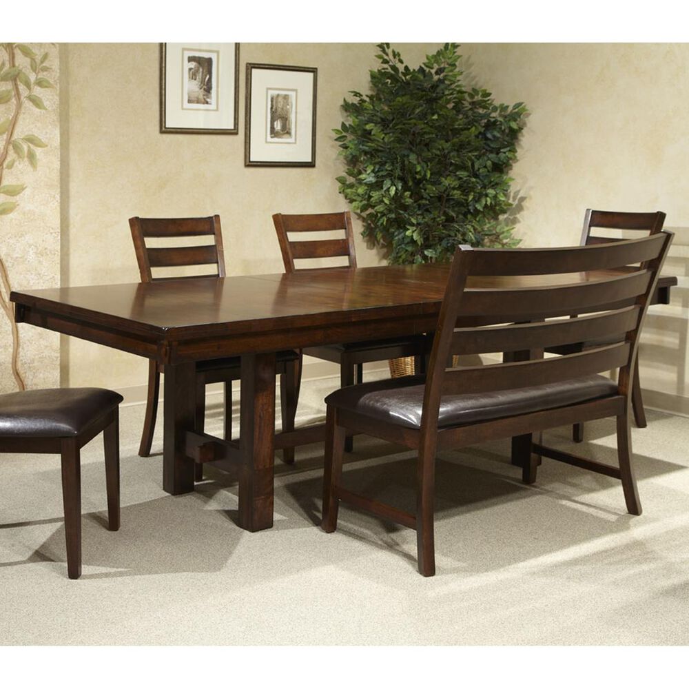 Hawthorne Furniture Kona Trestle Dining Table in Raisin - Table Only, , large