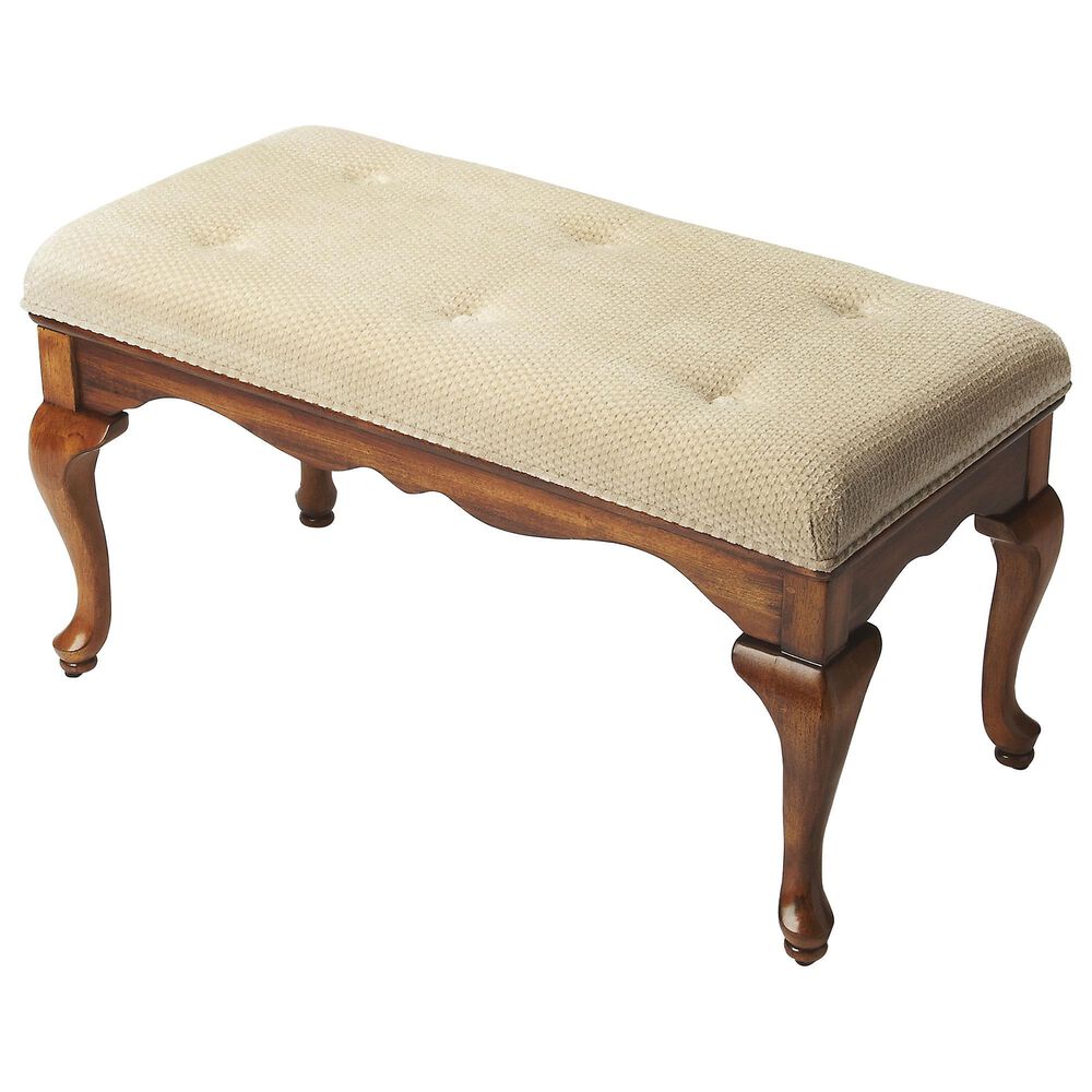 Butler Plantation Cherry Grace Burl Bench in Olive Ash, , large