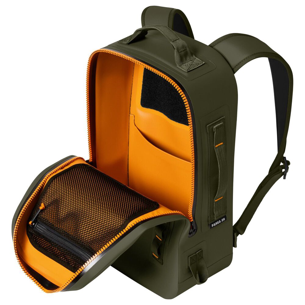YETI Panga 28L Waterproof Backpack in Olive and King Crab Orange, , large