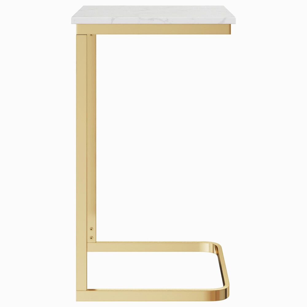 Timberlake C-Table in Gold and White, , large