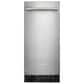KitchenAid 15"" Automatic Ice Maker with Drain Pump in PrintShield Stainless, , large