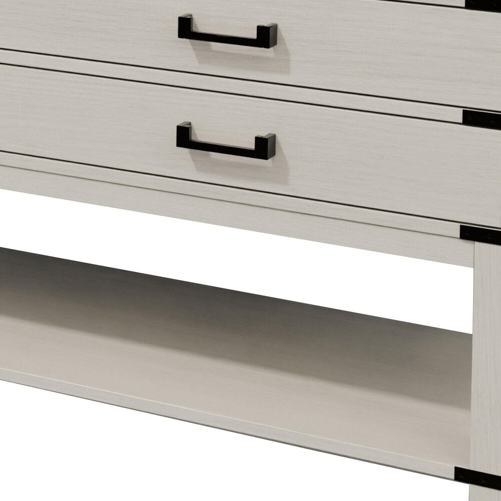 Lexora Home Norwalk 84" Double Bathroom Vanity in White Oak with White Quartz Top and Rectangular Sinks, , large